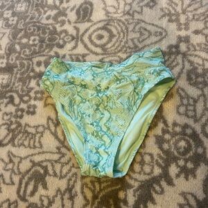 Snakeskin High Waist Bikini Bottom